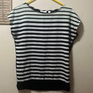 New York & Company stretch blouse size s striped